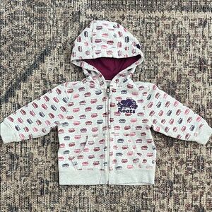 Roots PLAY Kids Hoodie - Purple and Pink Pattern